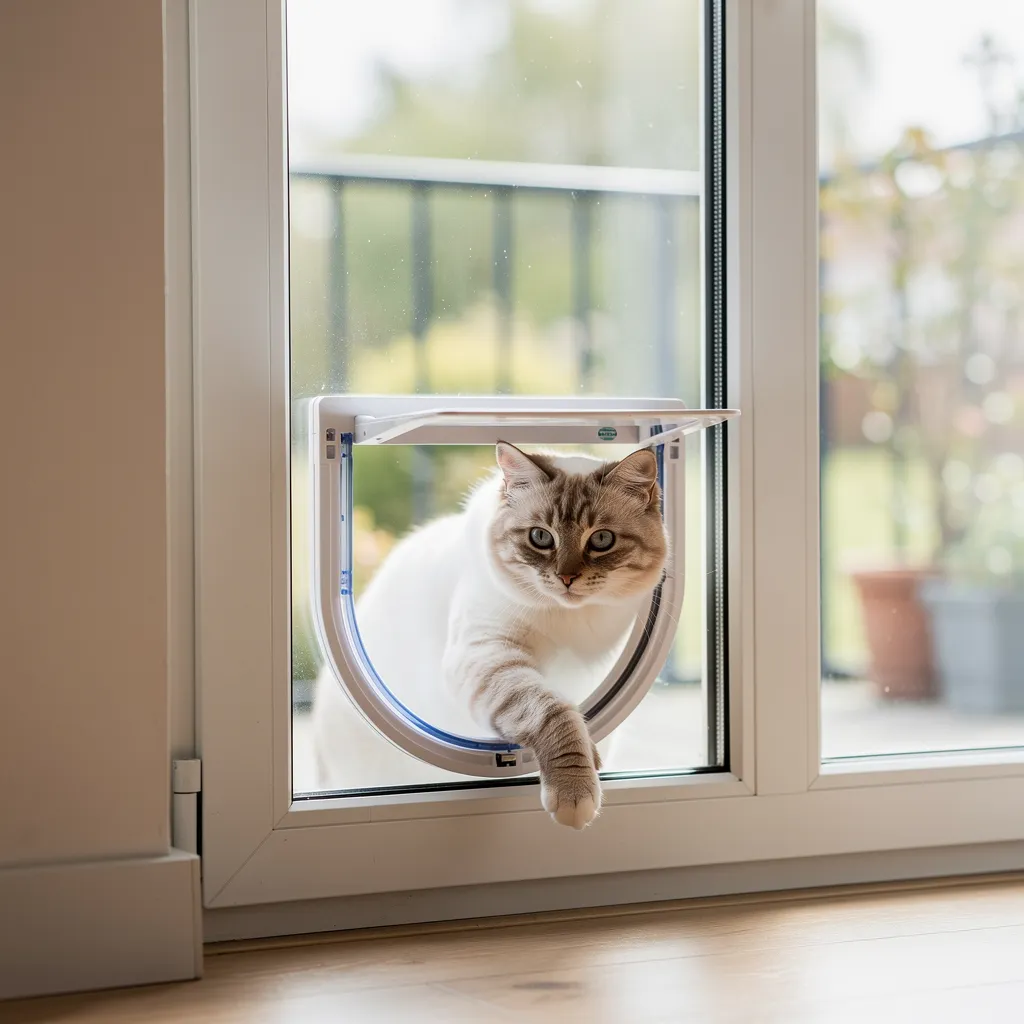 Chatière pour fenêtre : liberté pour votre chat, installation sans casse