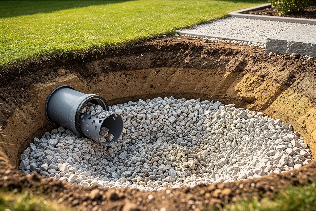 Puits perdu pour eaux pluviales : profondeur, installation et pièges à éviter
